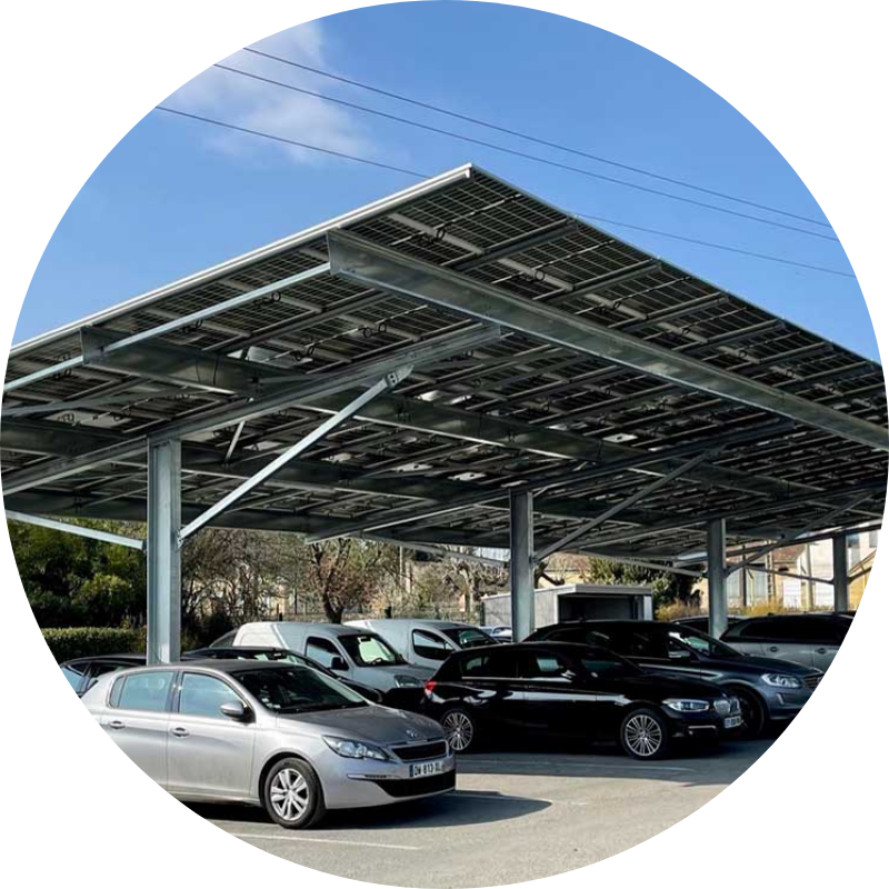 Ombrière en délégation de gestion autoconsommation collective