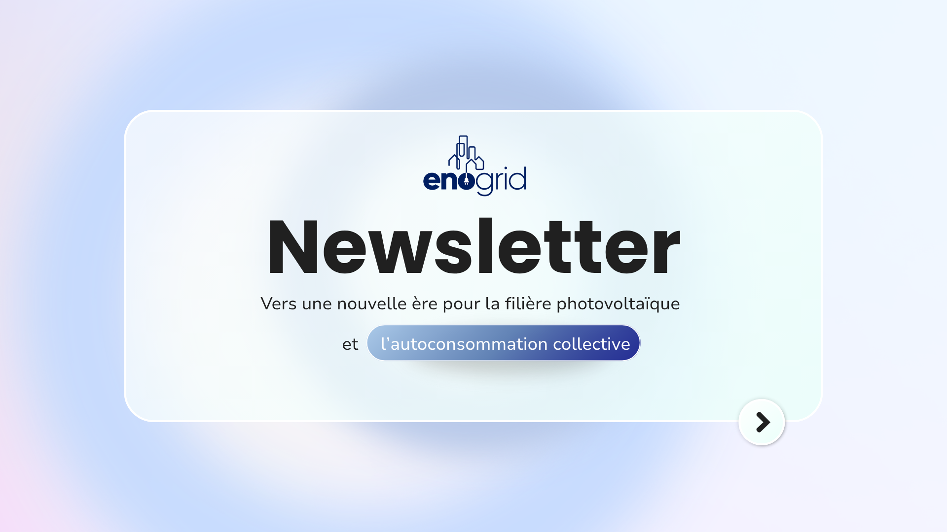 Newsletter autoconsommation collective enogrid